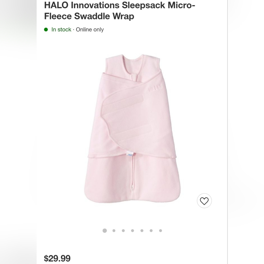 Halo Sleep Sack, Cotton, Pink, Newborn